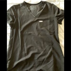 Figs black scrub top